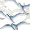 38" Blue Metal Bird Wall Décor with Brown Distressed Accents